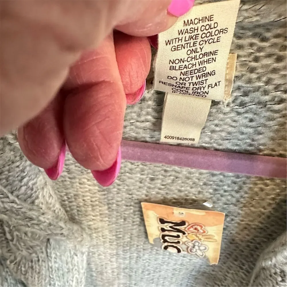 Mudd Women's Gray Open Front‎ Cardigan Shawl Collar Sweater Size M